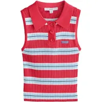Next Top de punto marino / azul cielo / rojo / blanco