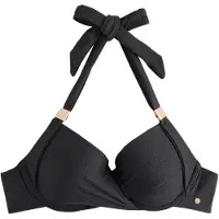 Mint Velvet Top de bikini oro / negro