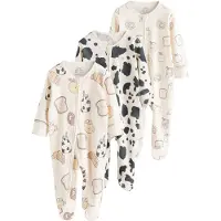 Next Pijama ecru / marrón claro / amarillo claro / negro