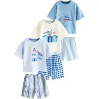 Next Pijama crema / azul pastel / azul claro