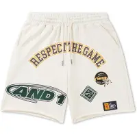 AND1 Pantalón 'Respect The Game' ecru / amarillo / negro