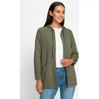 HEINE Sudadera con cremallera caqui