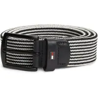 Tommy Hilfiger Cinturón 'Denton Braided Webbing Elastic' navy / blanco
