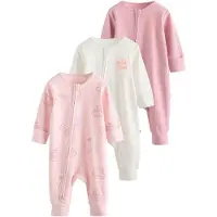Next Pijama beige / naranja neón / rosa / rosa pastel