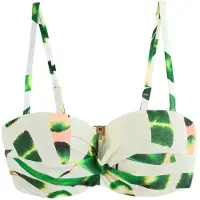 Mint Velvet Top de bikini marfil / verde hierba / melocotón