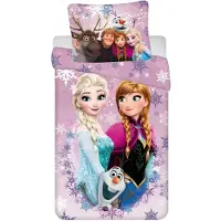 Disney Frozen Conjunto de ropa de cama Frozen de 140x200 cm: algodón suave para funda de almohada y manta