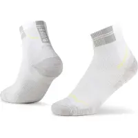 Buff - Coolnet Quarter Sock - Calcetines de running size 36-38, blanco/gris