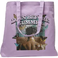 Mister tee Shopper 'Days Before Summer' turquesa / marrón / lila / negro