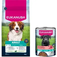 Eukanuba Adult para perros pequeños/medianos, rico en cordero y arroz - alimento seco para perros - 12 kg