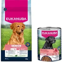 Eukanuba Senior L XL, rico en cordero y arroz: alimento seco para perros, 12 kg