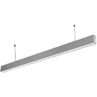 LED Solution : Lámpara LED lineal colgante, color plateado, 40W, calidad premium, modelo 375