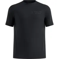 Odlo - Essential Print T-Shirt Crew Neck S/S - Camiseta de running size XL, negro