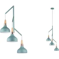 Paulmann Lámpara Colgante Juna Softgrün/Cobre/Madera Máx. 3 X 20W E14 Acortado
