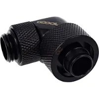 Alphacool Conector roscado para hielo (negro, con ángulo de 90°, giratorio 360°)