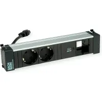 Bachmann POWER FRAME M, 2 tomas CEE7/3, 1 puerto USB-C de 30W, 1 toma CM de 0,2 metros, conector GST18