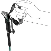 LEKI - Makalu Lite - Bastones de trekking size 100 - 135 cm, verde/blanco