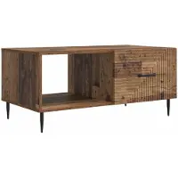 Syfax Mesa de Café Madera envejecida 90 x 50 x 40 cm