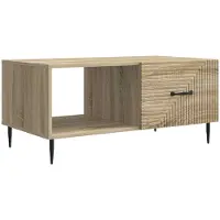 Syfax Mesa de Café Roble Sonoma 90 x 50 x 40 cm Madera de Ingeniería
