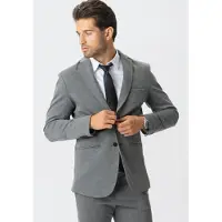 TeeShoppen Chaqueta tipo saco para negocios ' The Original ' gris oscuro