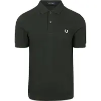Fred perry para hombre. M6000 Polo liso verde (S), Casual, Algodón, Manga corta, outlet 2026.