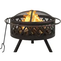 vidaXL Chimenea rústica con gancho para leña, 76 cm, acero XXL