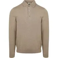 Profuomo Luxury Basic Polo Manga Larga Beige talla