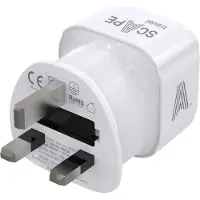 Scape Travel Cargador De Pared De Viaje Shuko Para Reino Unido