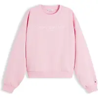 Tommy Hilfiger Sudadera 'Logo Relaxed' rosa / blanco