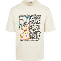 Shiwi Jay Oversized T-shirt Flower Block Beige Talla: S | Camisetas con Decoración Impresa Outlet | Hombre | Marrón