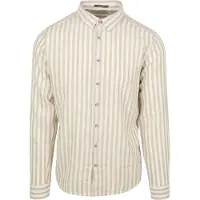 No-excess Shirt Verical Big Stripes With Linen Light Desert Talla: XL | Camisas Casuales Outlet | Hombre | Blanco