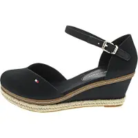 Tommy Hilfiger Alpargatas BASIC CLOSED TOE MID WEDGE mujer - Negro - 40