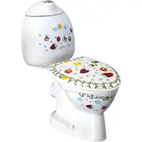 Hak Creavit KID, inodoro y bidé combinados para niños, conexión horizontal, con impresión de color