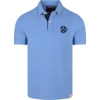 Superdry para hombre. M1110465A Polo Piqué Monogram azul (XXL), Casual, Algodón, Manga corta, outlet 2026.