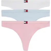 Tommy Hilfiger Underwear Tanga 'Heritage' navy / azul cielo / rosa claro / offwhite