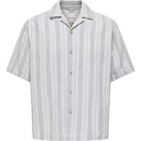 Only & Sons Camisa 'ONSWalker' gris / blanco