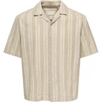 Only & Sons Camisa 'ONSWalker' beige / beige oscuro