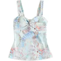 Next Top de tankini azul claro / lavanda / rosa
