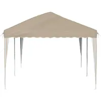 vidaXL Tienda de campaña para fiestas plegable, 575 x 290 x 245 cm, color crema