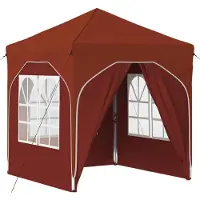 vidaXL Tienda de campaña para fiestas plegable, 192 x 192 x 245 cm, color terracota