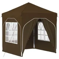 vidaXL Tienda de campaña para fiestas plegable, 192 x 192 x 245 cm, color beige