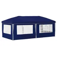 vidaXL Tienda de campaña pop-up para fiestas, 574 x 289 x 245 cm, color azul