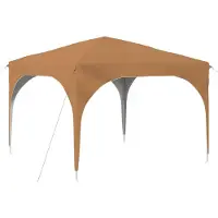 vidaXL Tienda de campaña para fiestas plegable, 290 x 290 x 245 cm, color beige