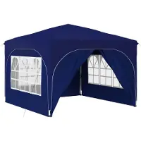 vidaXL Tienda de campaña para fiestas plegable, 290 x 290 x 245 cm, color azul