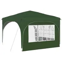 vidaXL Tienda de campaña para fiestas plegable, 290 x 290 x 245 cm, color verde