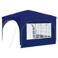 vidaXL Tienda de campaña para fiestas plegable, 290 x 290 x 245 cm, color azul