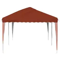 vidaXL Tienda de campaña para fiestas plegable, 575 x 290 x 245 cm, color terracota