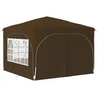 vidaXL Tienda de campaña para fiestas plegable, 290 x 290 x 245 cm, color beige