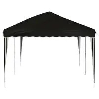 vidaXL Tienda de campaña para fiestas plegable, 575 x 290 x 245 cm, color negro