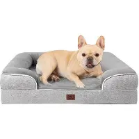 OEM Cama ortopédica para perros, 89x56x15 cm, color gris, impermeable y antideslizante