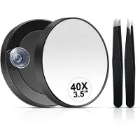 OEM Espejo de maquillaje pequeño de 3,5 pulgadas con ventosa y pinzas